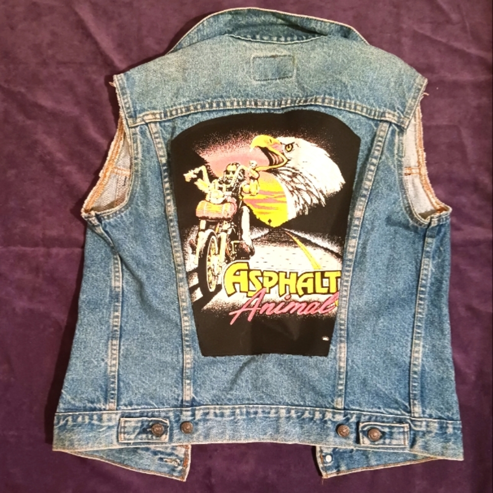 Vintage Levi's Harley Davidson Denim Jacket/Vest Size 38